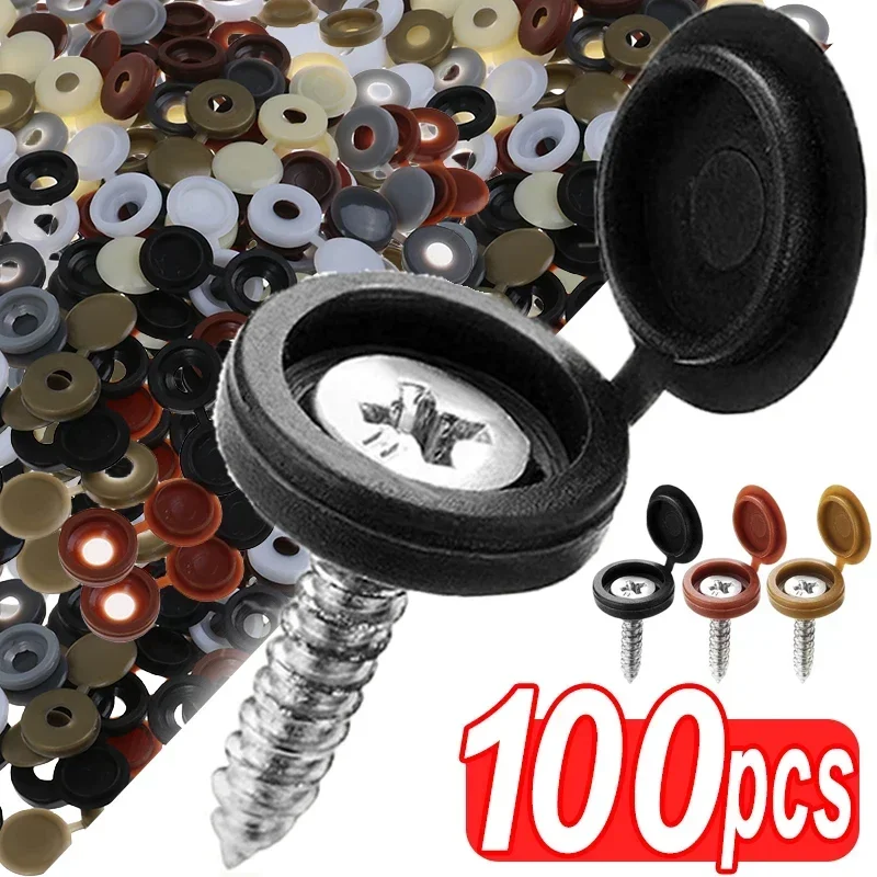 Furniture Hardware Hinges - Hinged Plastic Screw Cap Cover Fold