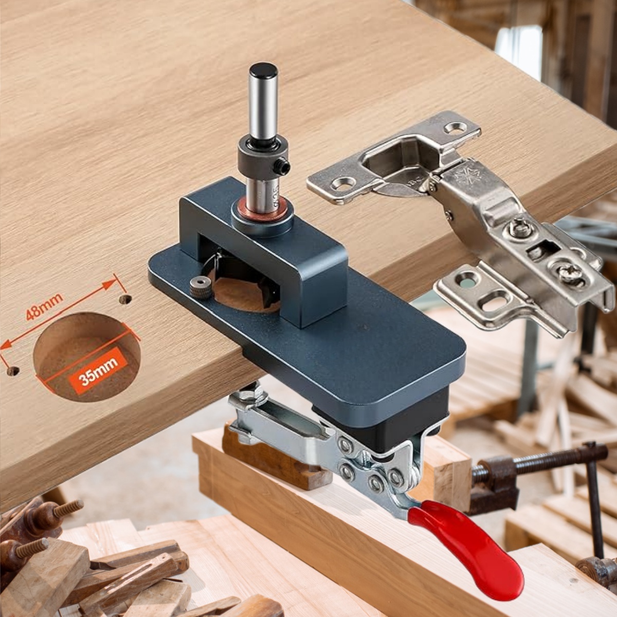 Furniture Hardware Hinges - 35mm Hinge Jig - Precise Boring
