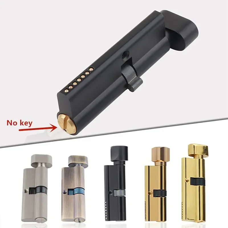 Furniture Hardware - Indoor Solid Wood Door Brass Keyless