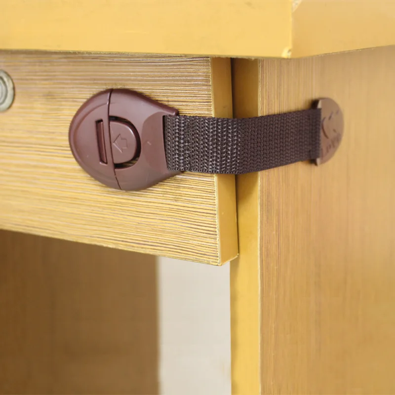 5pcs/lot Brown Cabinet Safety  - огляд і ціна Furniture Home Hardware
