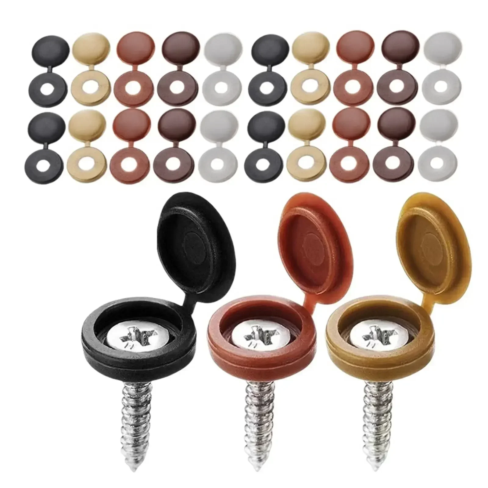 Hinged Plastic Screw Cap Cover - огляд і ціна Furniture Hardware Hinges