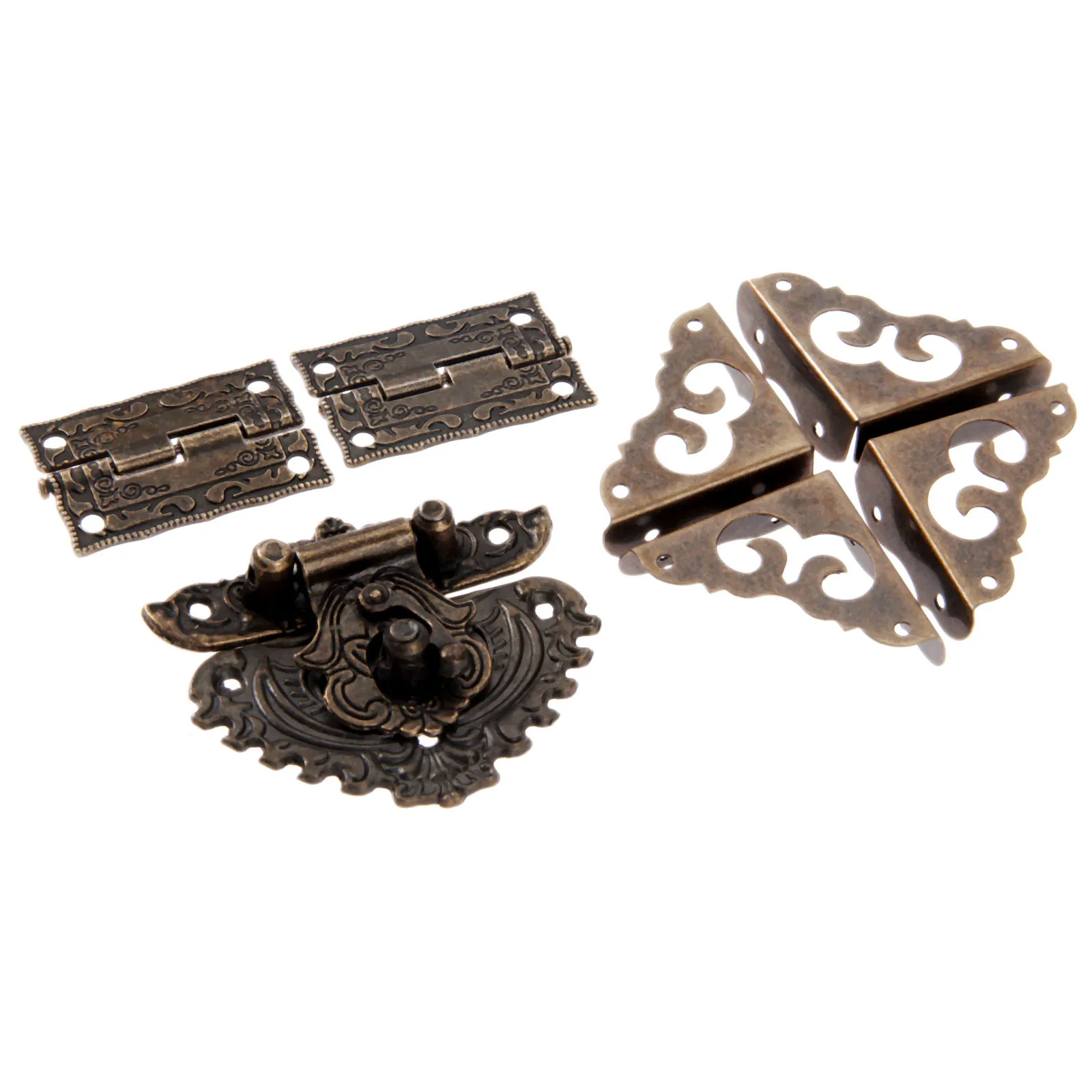 7pcs/set Antique Bronze Padloc - огляд і ціна Furniture Hardware Hinges