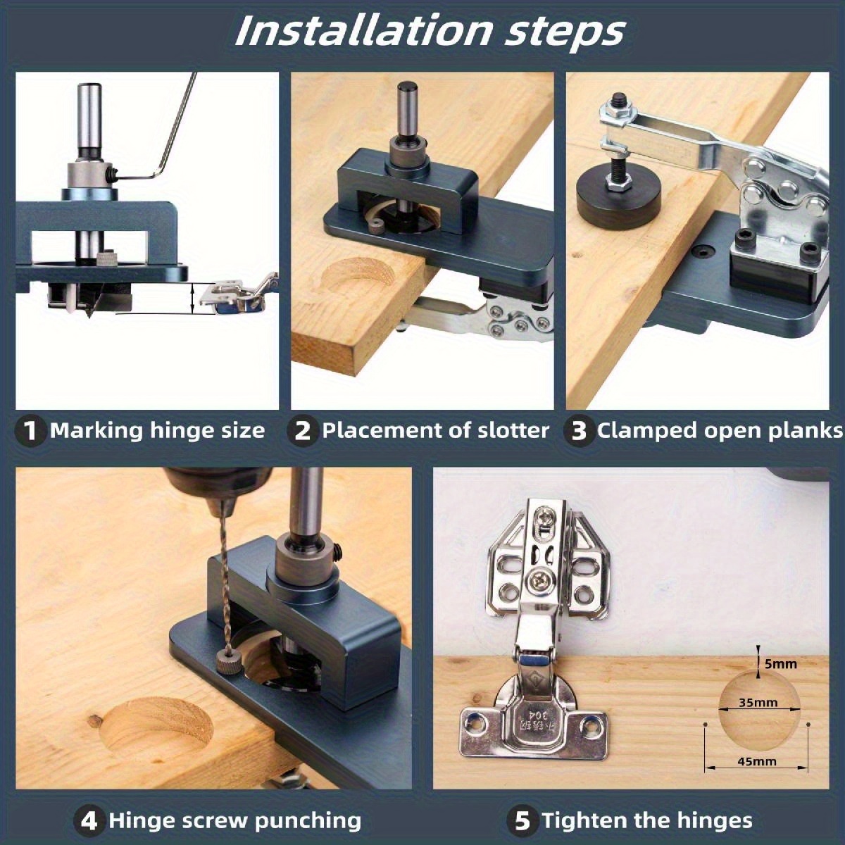 35mm Hinge Jig - Precise Borin - огляд і ціна Furniture Hardware Hinges