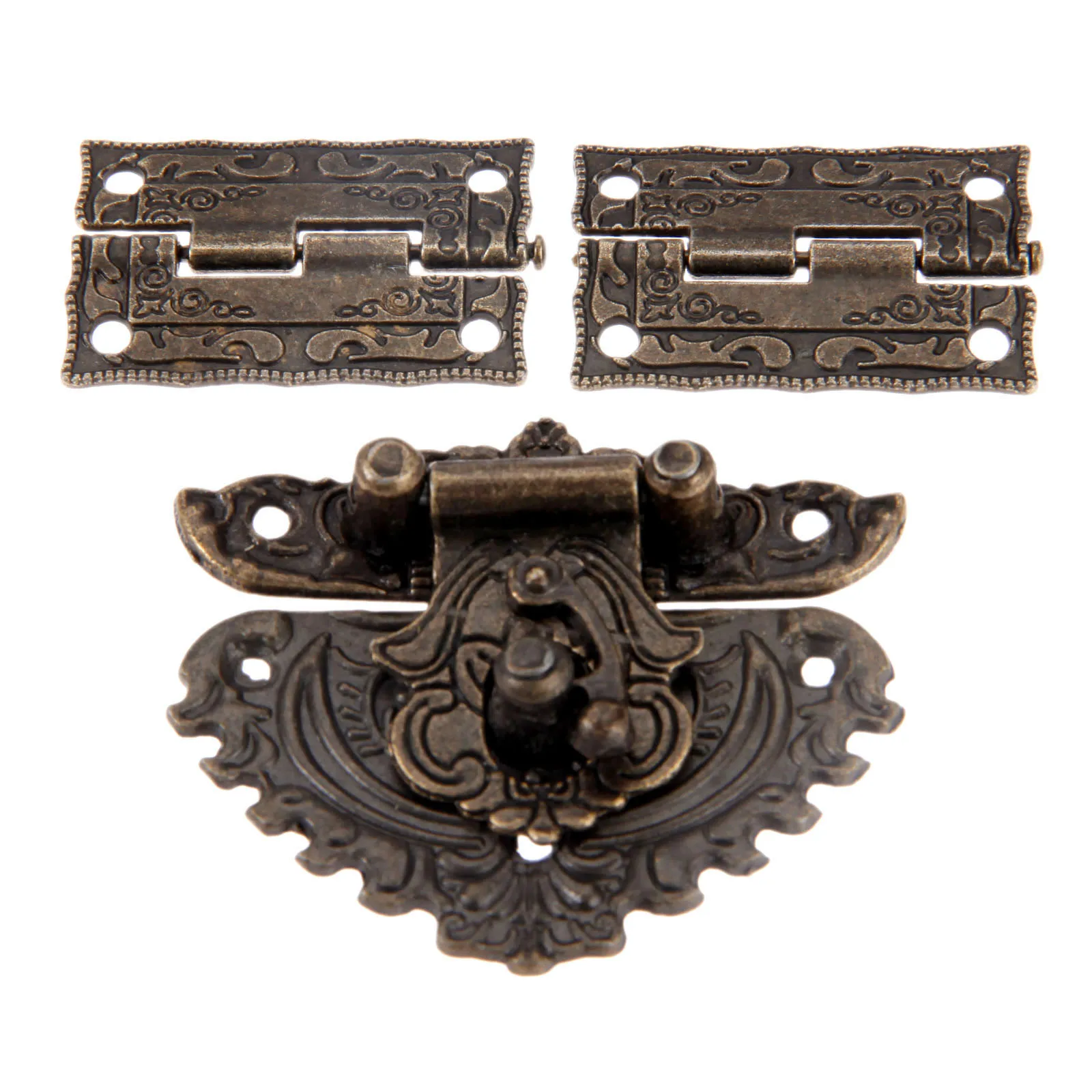 3pcs/set Antique Bronze Padloc - огляд і ціна Furniture Hardware Hinges