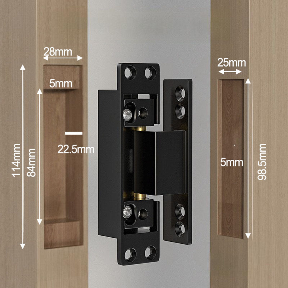 1Pcs Black Door Hinges Invisib - огляд і ціна Furniture Hardware Hinges