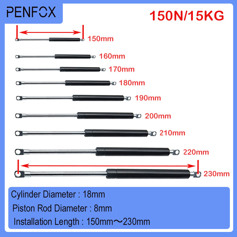 1PC 150-230mm 15kg/150N Car Hy - огляд і ціна Furniture Hardware Hinges